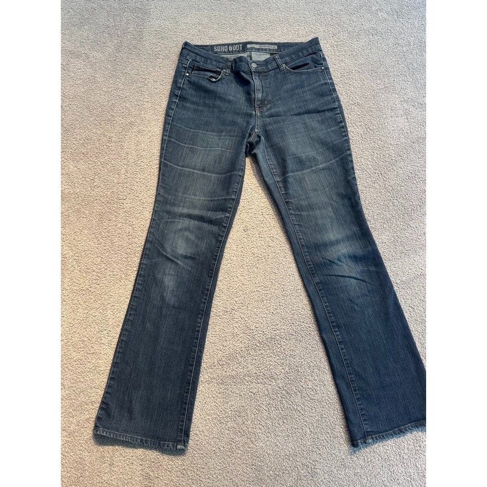 DKNY Jeans Soho Bootcut Women's Size 8 Dark Wash Denim Mid Rise Stretch Tall